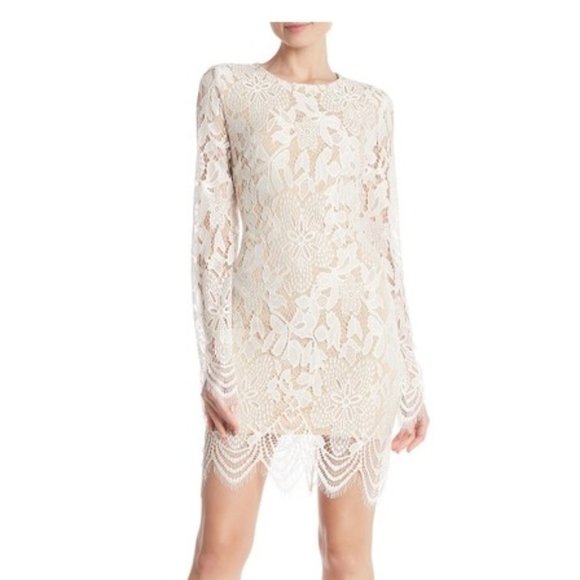 Material Girl Dresses & Skirts - New MATERIAL GIRL White Scallop Lace Mini Dress S